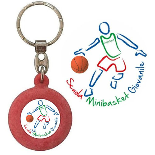 Immagine di PORTACHIAVI PROFUMATO ROSSO - SCUOLA MINI BASKET