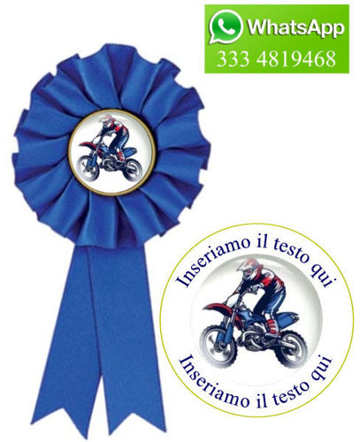 Immagine di COCCARDA BLU MOTO - Art. 7472B