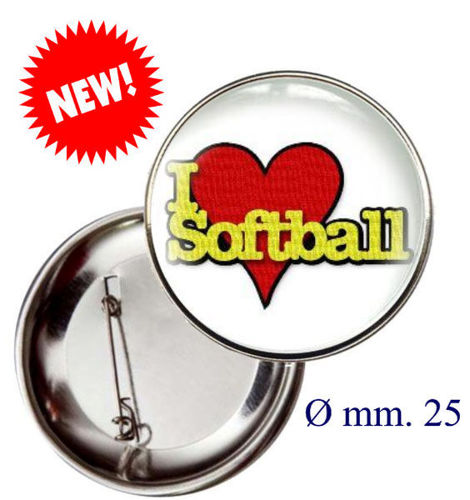 Immagine di SPILLA I LOVE SOFTBALL - Art. BS19124/25