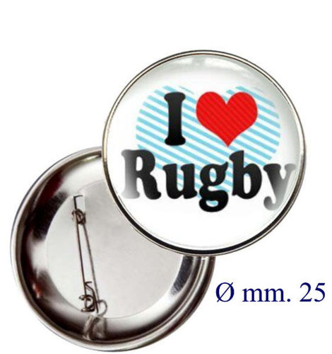 Immagine di SPILLA I LOVE RUGBY - Art. BS19124/25