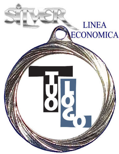 Immagine di MEDAGLIA ECONOMICA CON LOGO - Ø mm.32