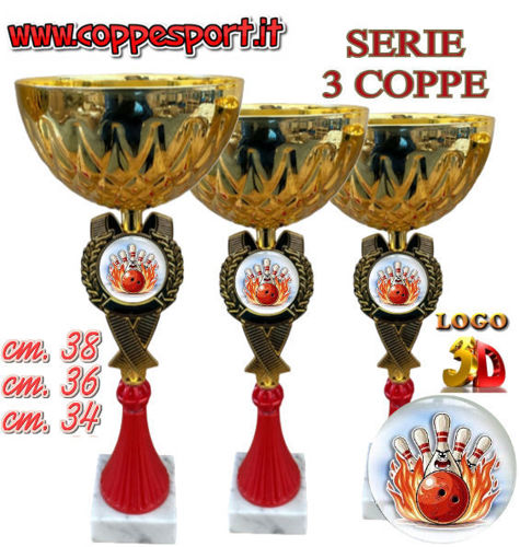 Immagine di SERIE 3 COPPE BOWLING - Art. 452/S3