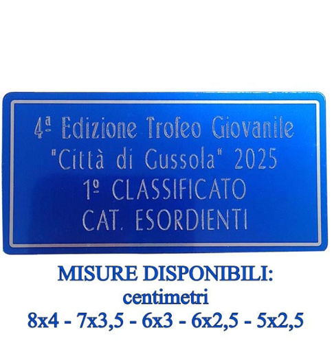 Immagine di TARGHETTA IN METALLO BLU