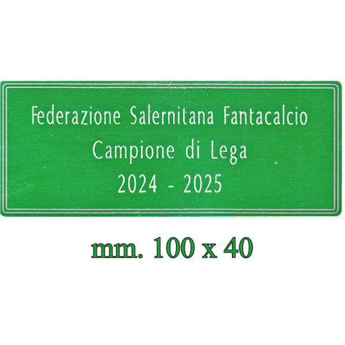 Immagine di TARGHETTA IN METALLO VERDE