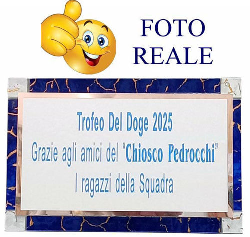 Immagine di VETRO DI MURANO CON TARGA - Art. 3742/B