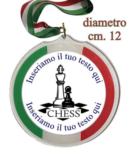 Immagine di MEDAGLIONE IN PLEX SCACCHI Ø mm. 120