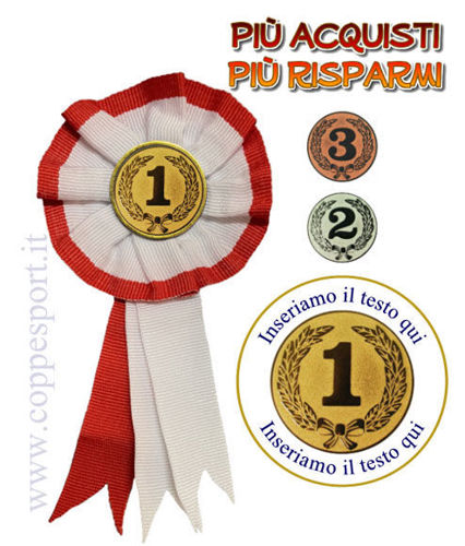 Immagine di COCCARDA ROSSO/BIANCO - Art. 7403