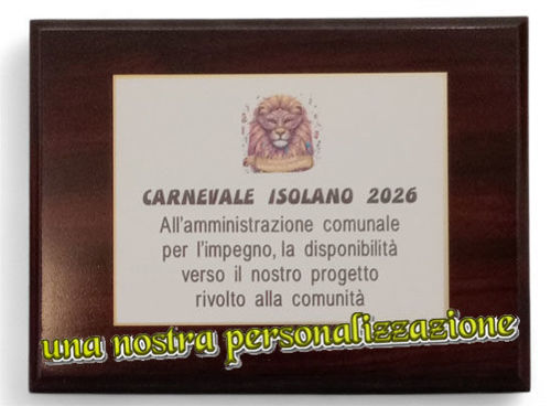 Immagine di CREST IN LEGNO CON TARGA - Art. WP90120