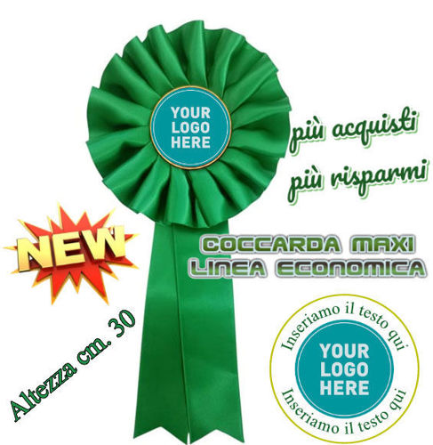 Immagine di COCCARDA VERDE MAXI ECO - Art. 7461G