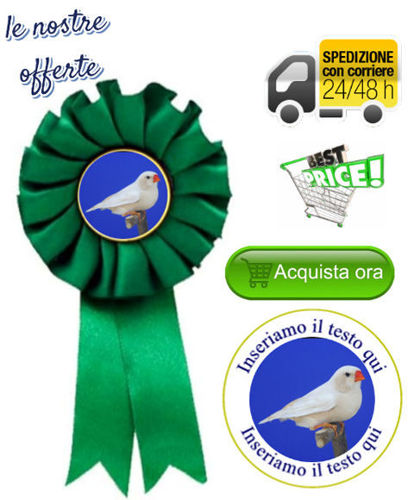 Immagine di COCCARDA VERDE ORNITOLOGIA - Art. 7471/G
