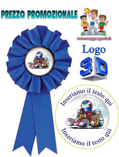 Immagine di MINI COCCARDA BLU GO KART - Art. 7472B