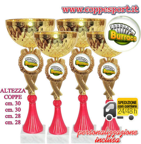 Immagine di 4 COPPE PER IL BURRACO - Art. 452/S4