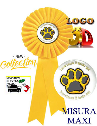 Immagine di COCCARDA GIALLO MAXI - Art. 7460/Y
