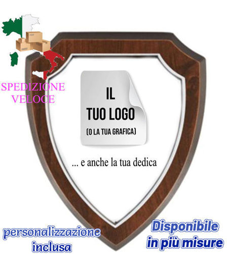 Immagine di CREST IN LEGNO CON SCUDO - Art. H73/H74