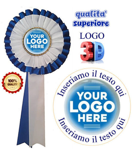Immagine di COCCARDA BLU/BIANCO MAXI - Art. 7420