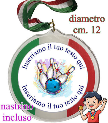 Immagine di MEDAGLIONE BOWLING IN ABS Ø mm. 120
