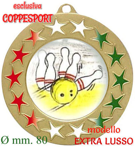 Immagine di MEDAGLIONE SUPER LUSSO BOWLING mm. 80
