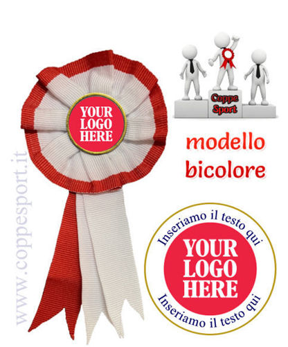 Immagine di COCCARDA ROSSO/BIANCO - Art. 7403